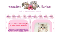 Desktop Screenshot of druzhina-siberian-cats.co.uk
